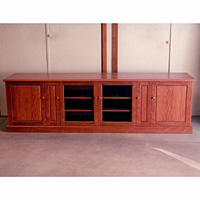 Brush Box Entertainment Unit Featuring Pull-out CD Storage 