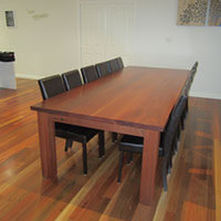 Reclaimed Hardwood Dining Table. 3m x 1.2m.
