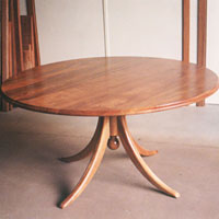 North Queensland Blackwood Dining Table. Contemporary Style. 1.5 metre diameter. Seats 8. 