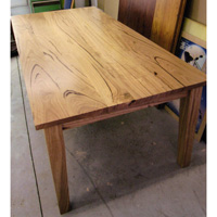 Blackbutt Dining Table with Tapered Legs. 2200mm (L) x 1065mm (W) x 760mm (H)
